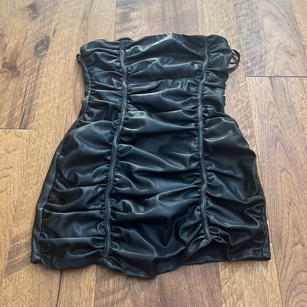 Superdown Woman’s Leather Strapless Dress Size XXS